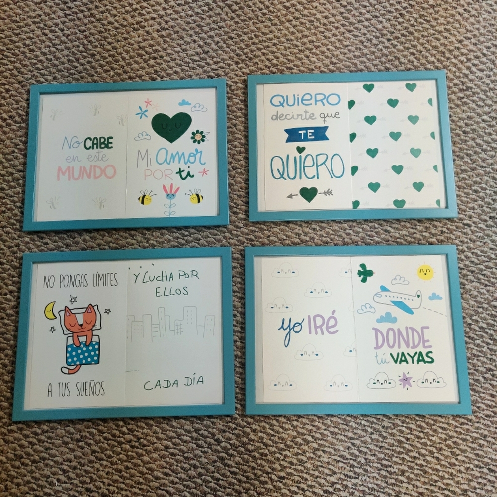 Ikea fiskbo frames light blue 12x16"